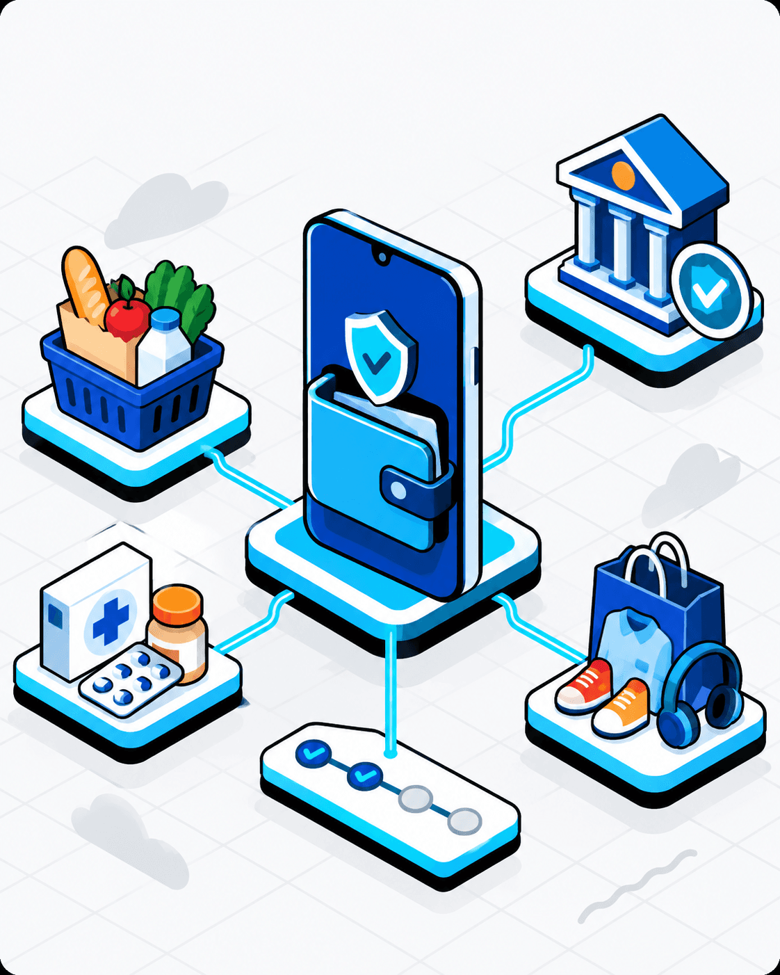 تصویرسازی اپلیکیشن خرید اقساطی